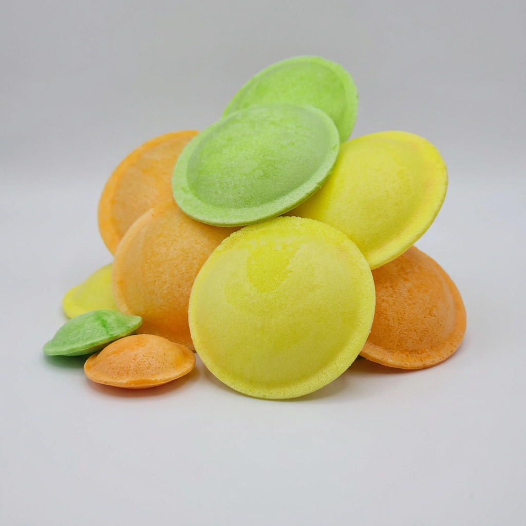 Frisia Sour Mix Flying Saucers – sour sherbet filled wafer discs, vegan pick n mix at D&G Sweetzone, Stirling