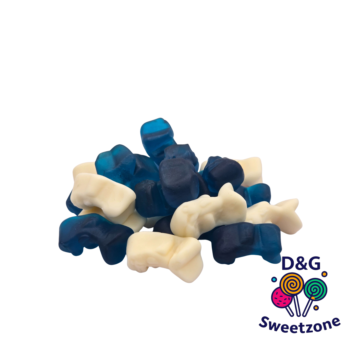 Kingsway Baby Dolphins - soft jelly sweets shaped like dolphins with fruity flavour