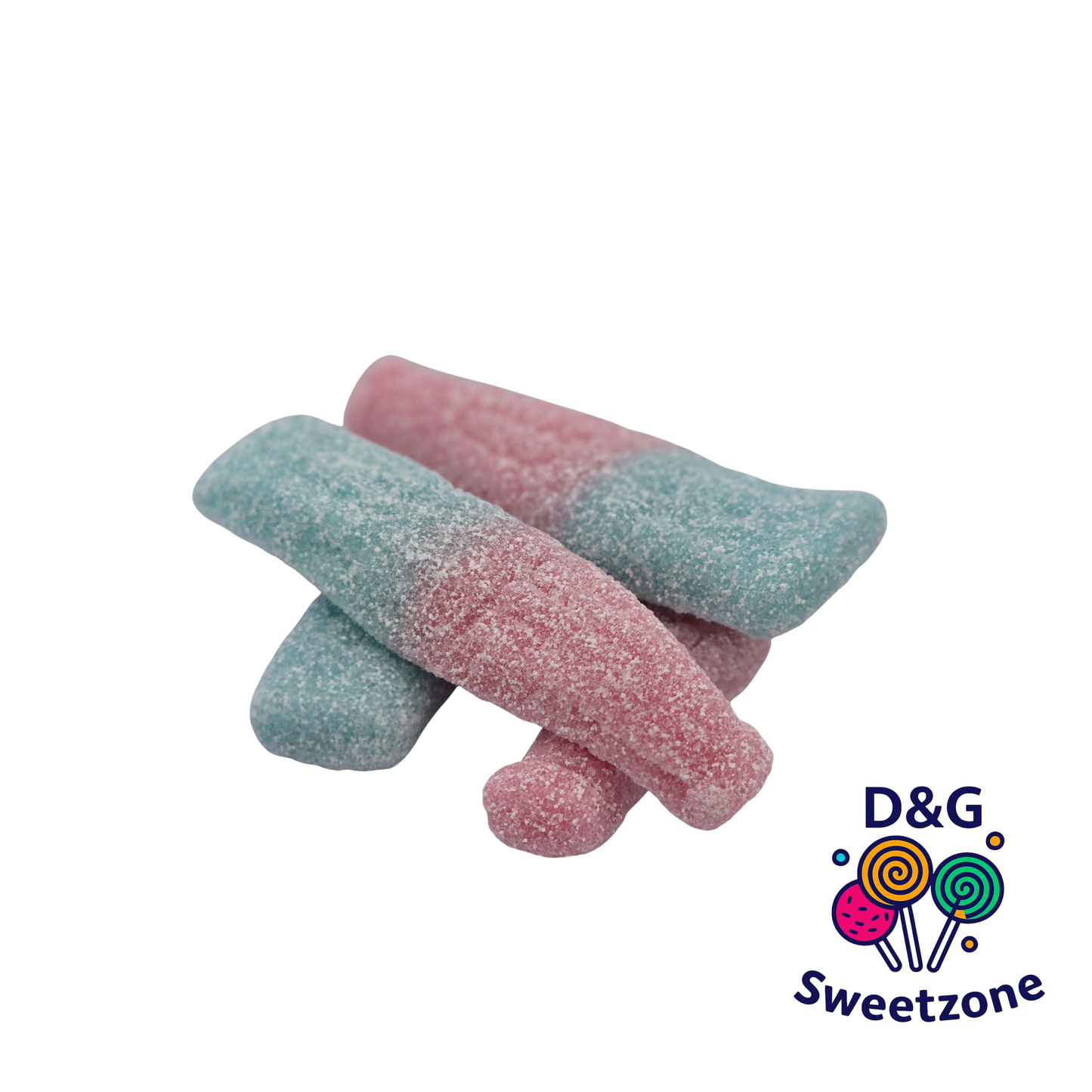 Kingsway Jumbo Fizzy Bubblegum Bottles - large fizzy jelly sweets with bubblegum flavour