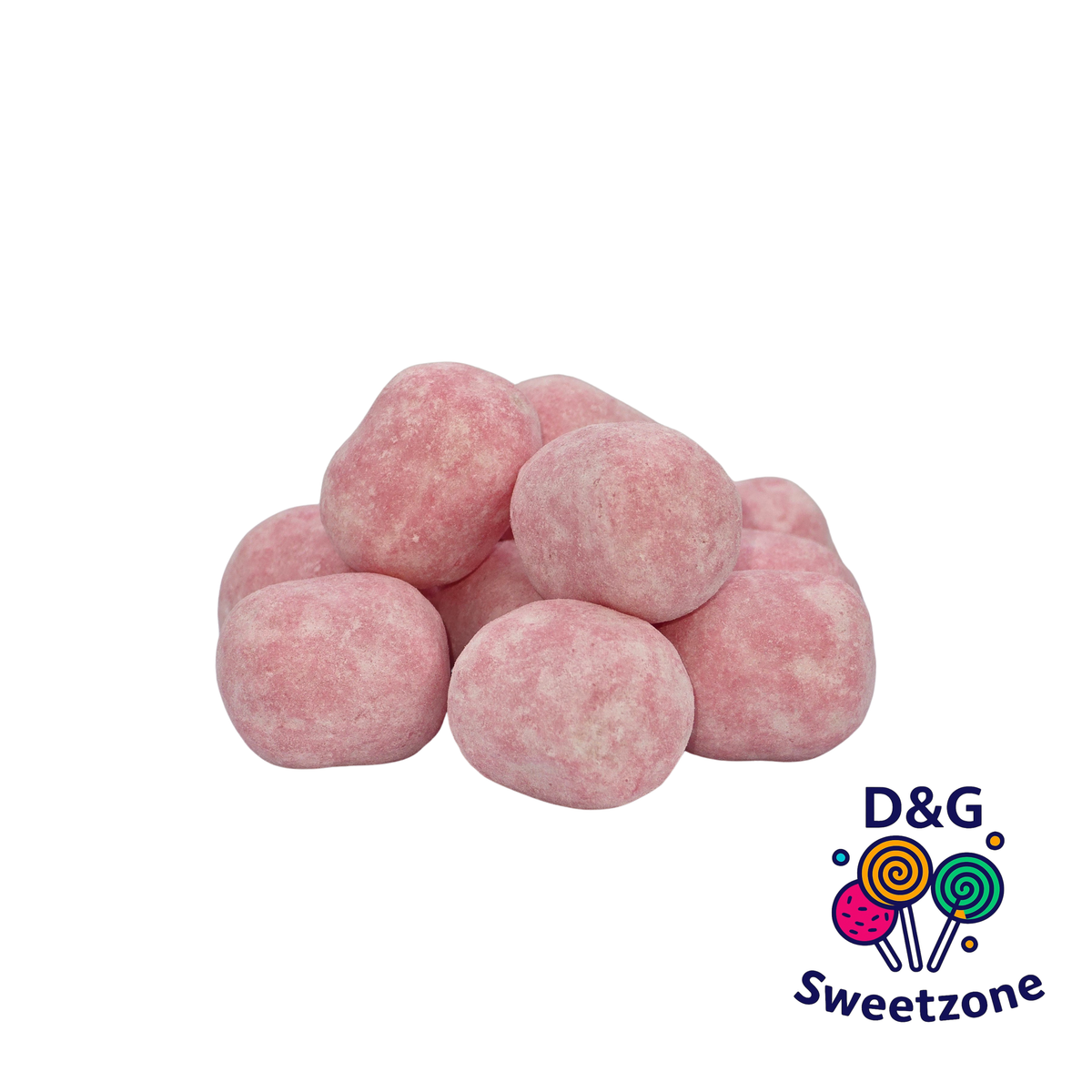 Kingsway Veggie Strawberry Bon Bons – vegetarian strawberry flavour bon bon sweets, pick n mix at D&G Sweetzone, Stirling