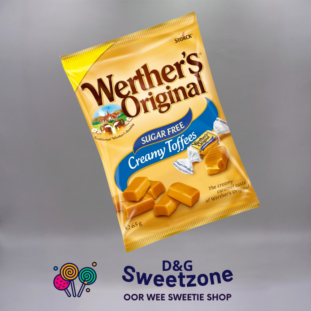 Werther's Original Sugar Free Creamy Toffees Bag 65g ? D&G Sweetzone Falkirk
