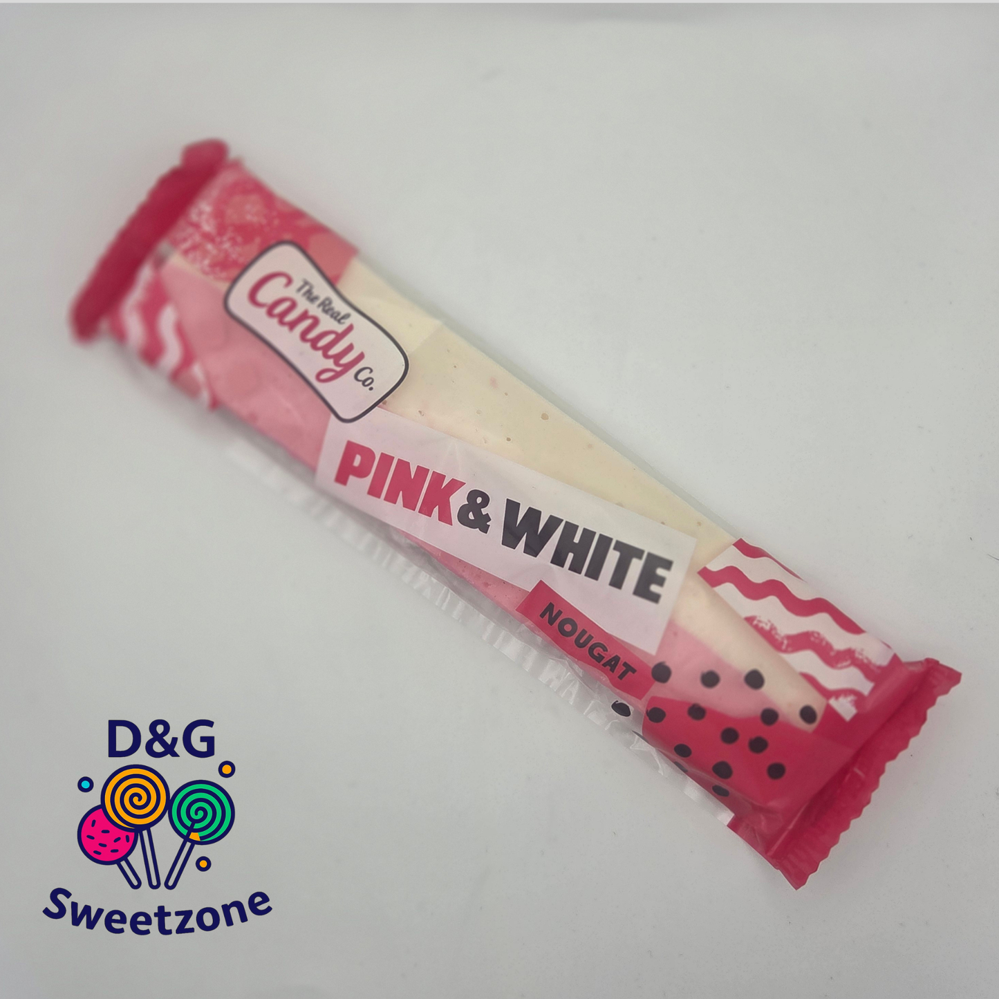 The Real Candy Co. Pink & White Nougat Bars 130g