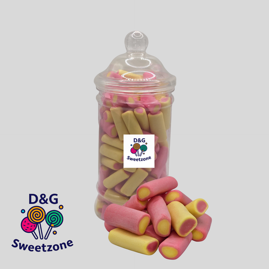 D&G Rhubarb & Custard Wee Victorian Sweet jar