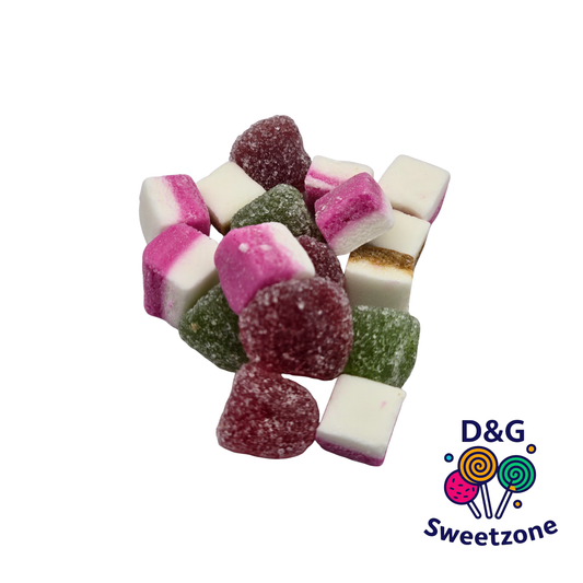 Barratt Dolly Mixture - assorted fondant and jelly sweets in fruity flavours
