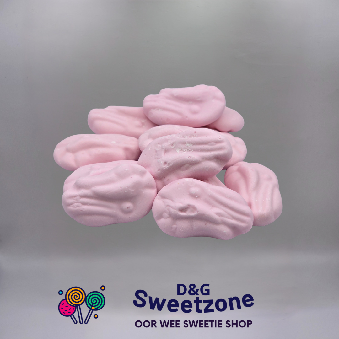 Barratt Small Foam Shrimps – soft prawn cocktail flavour foam shrimps, pick n mix at D&G Sweetzone, Stirling
