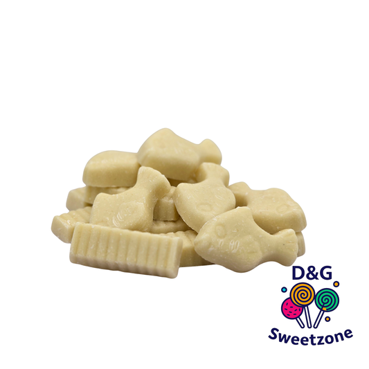 Hannah's Fish & Chips - cream-flavoured sweets shaped like fish and chips
