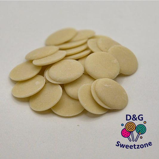 Hannah's White Choc Drops – white chocolate flavour drop sweets, pick n mix at D&G Sweetzone, Stirling