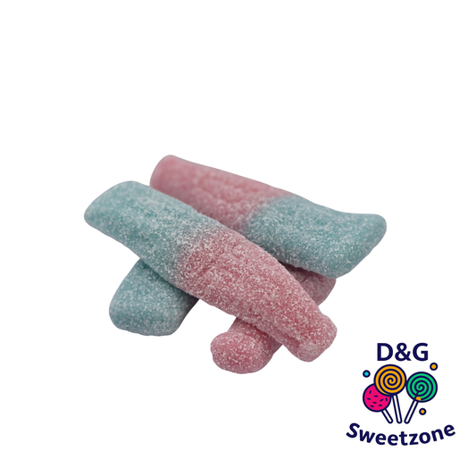 Kingsway Jumbo Fizzy Bubblegum Bottles - large fizzy jelly sweets with bubblegum flavour
