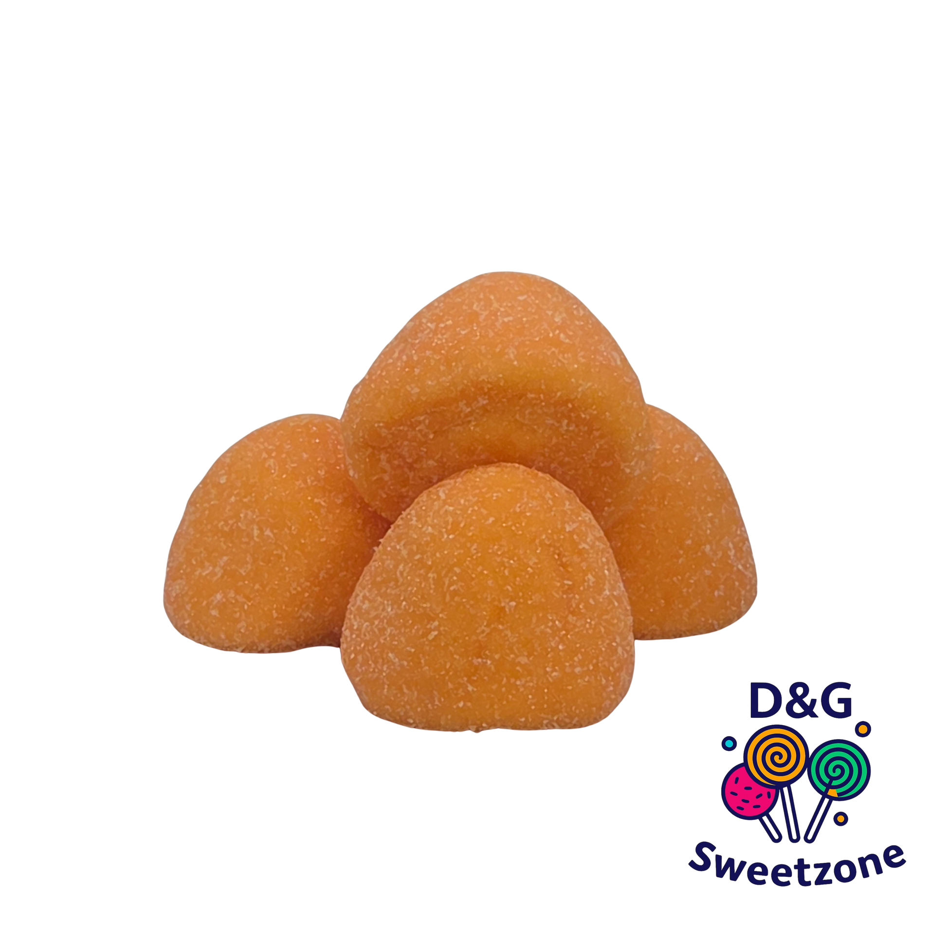 Kingsway Orange Paint Balls - orange marshmallow sweets with sugar coating and peach vanilla flavour
