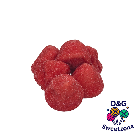Kingsway Red Paint Balls - marshmallow sweets with sugar coating and strawberry vanilla flavour
