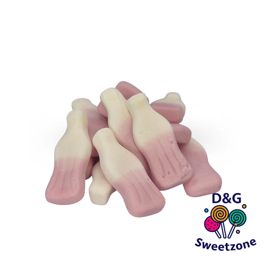 Kingsway Strawberry Milkshake Bottles - strawberry milkshake flavour jelly sweets
