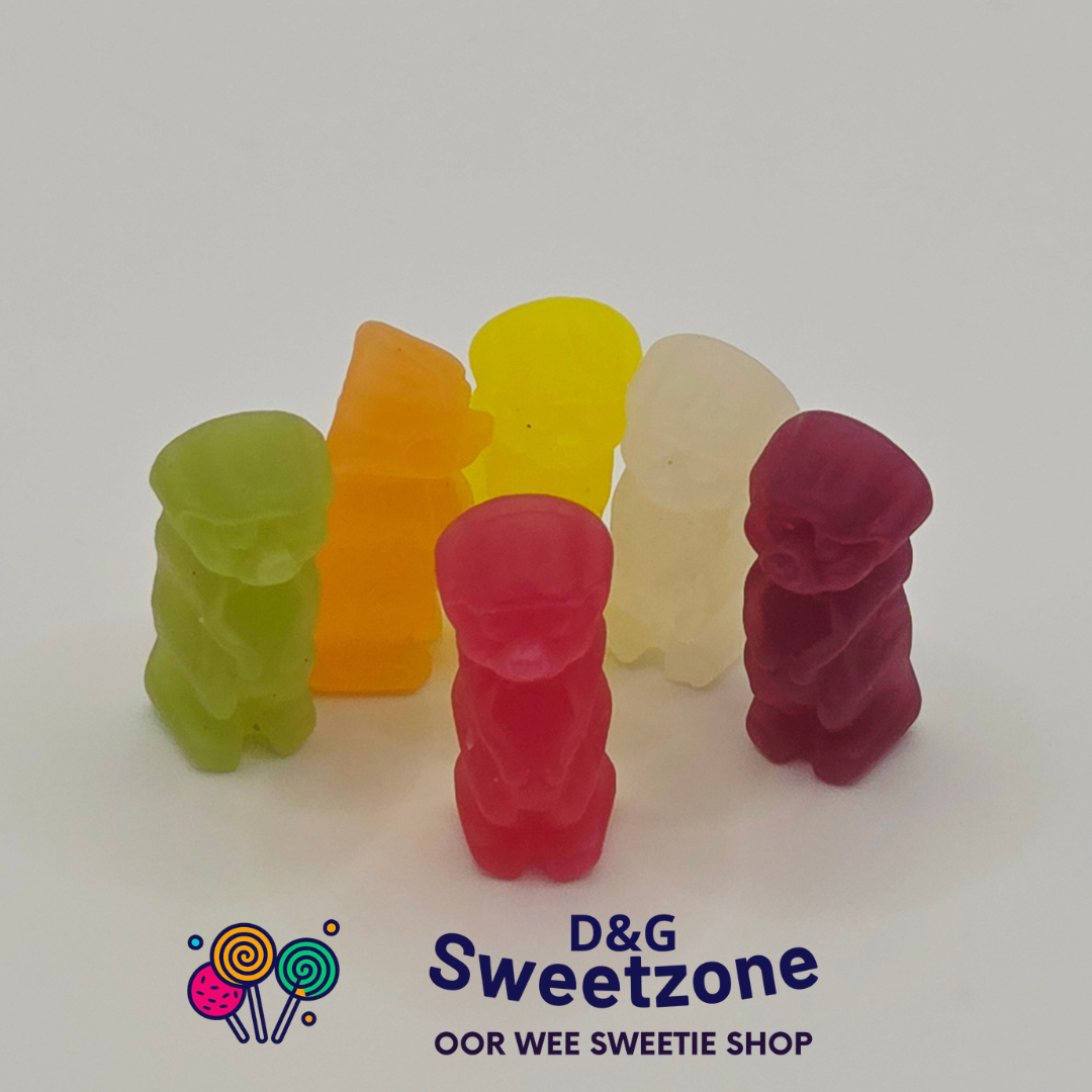 Kingsway Vegan Baby Meerkats – cute meerkat-shaped vegan jelly sweets, pick n mix at D&G Sweetzone, Stirling