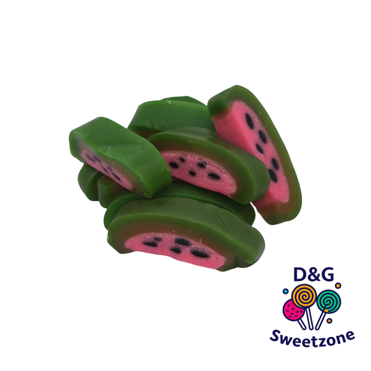 Kingsway Watermelon Slices - watermelon shaped jelly sweets with sugar coating
