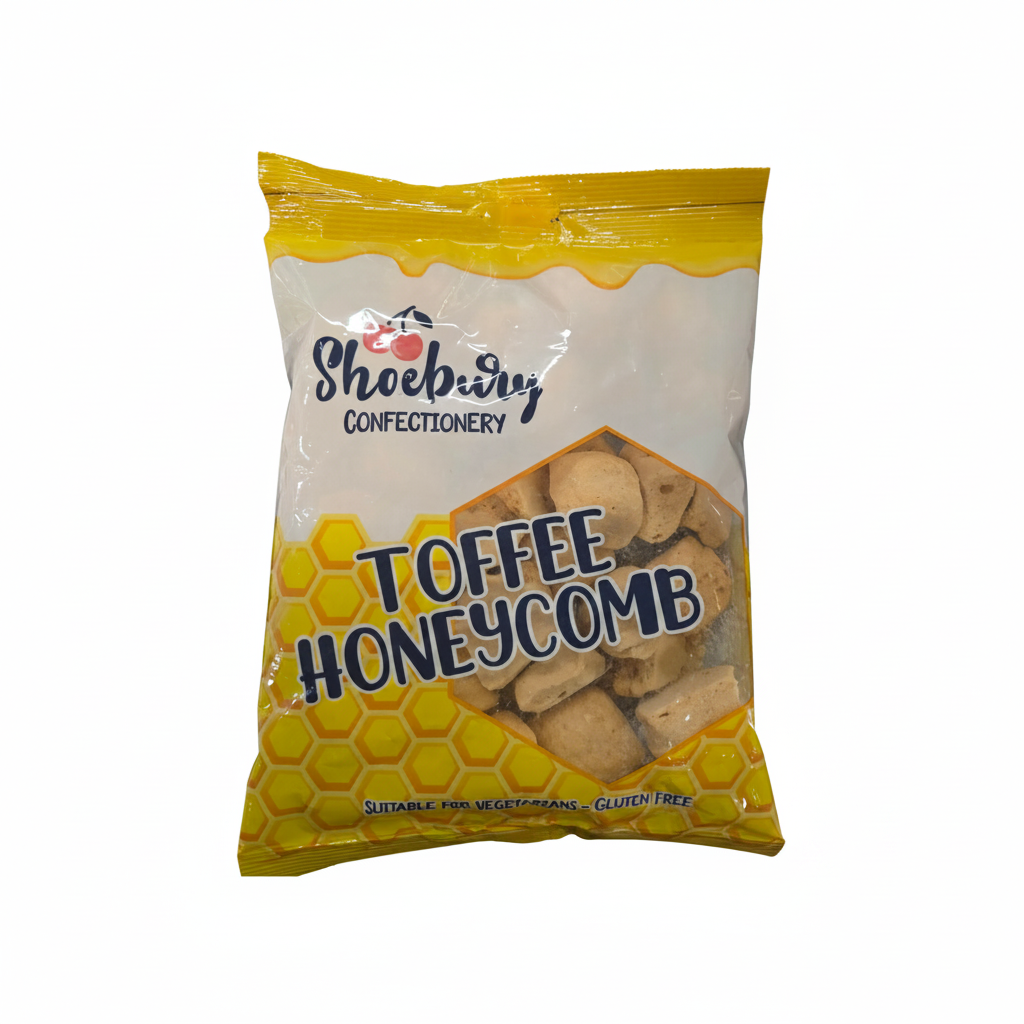 Shoebury Toffee Honeycomb Bags 150g | D&G Sweetzone, Stirling
