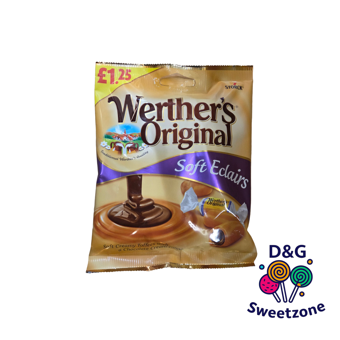 Werther's Original Soft Eclairs - soft chocolate and caramel eclair sweets
