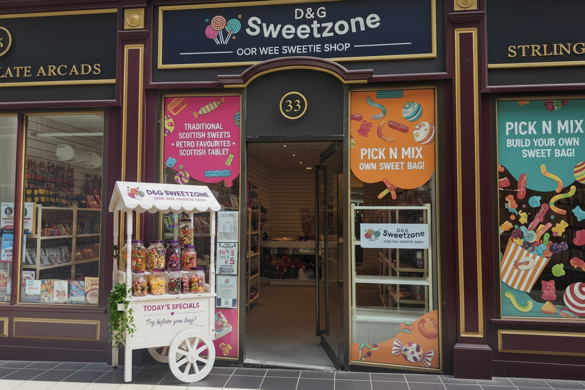 D&G Sweetzone Shopfront with Cart