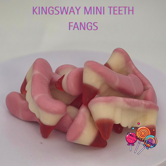 Kingsway Mini Teeth Fangs Fruit flavour jelly shapes Perfect for Halloween