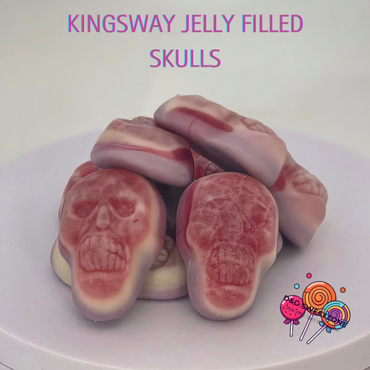 Kingsway Jelly Filled Skulls- Strawberry flavour jelly sweets
