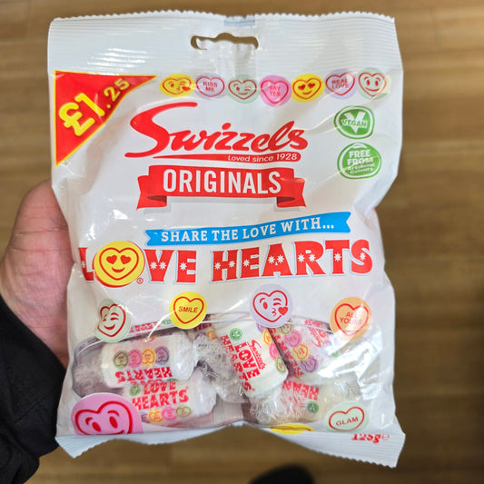 Swizzels Originals Love Hearts Bag 125g