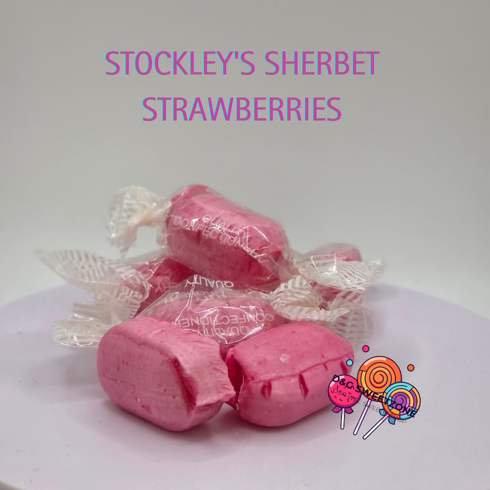 Stockley's Sherbet Strawberries - Sweet Strawberry with a Fizzy Surprise