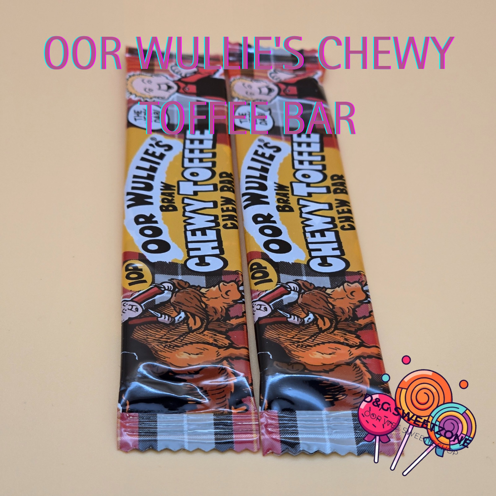Oor Wullie's Chewy Toffee Bar 11g Traditional Highland Toffee Chew Bar