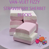 Van-Vliet Fizzy Strawberry Sherbet Blocks - Fizzy strawberry-flavoured sherbet cubes