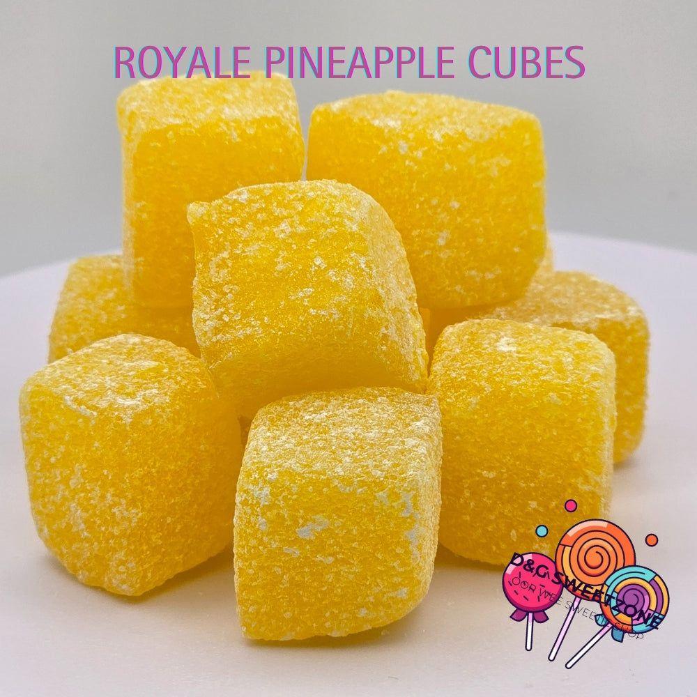 Royale Pineapple Cubes - Intensely pineapple flavoured cubes with a chewy centre.