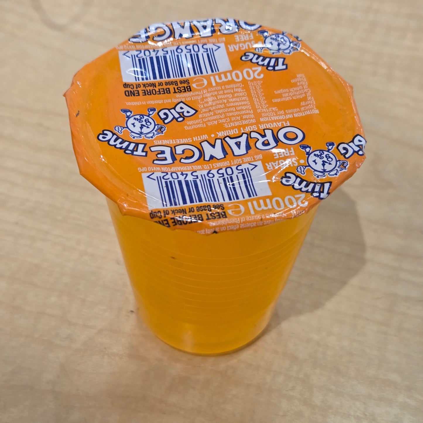 Big Time Orange Cup Drink 200ml