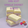 Van-Vliet Vanilla Sherbet Blocks - Cool, Creamy, and Bursting with Vanilla Flavour