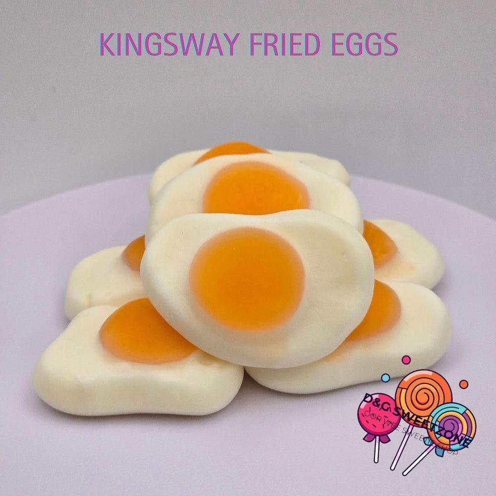 Kingsway Fried Eggs - Sweet, squishy, and seriously addictive vanilla-flavoured jelly sweets shaped like fried eggs.