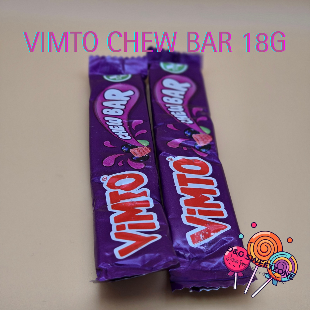 Vimto Chew Bar 18g – A chewy, fruity bar bursting with the classic Vimto flavour.