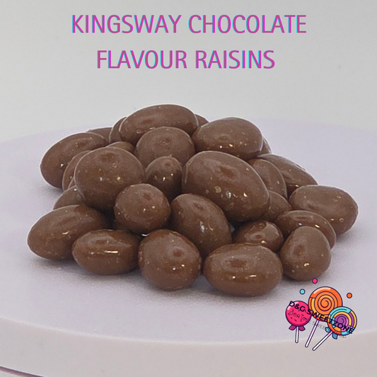 Kingsway Chocolate Flavour Raisins - Raisins with a chocolate flavour coating.