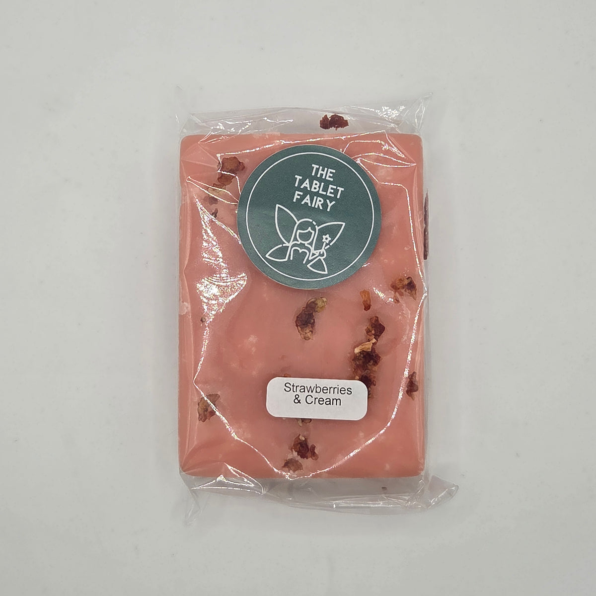 Strawberries & Cream Scottish Tablet Bar – The Tablet Fairy