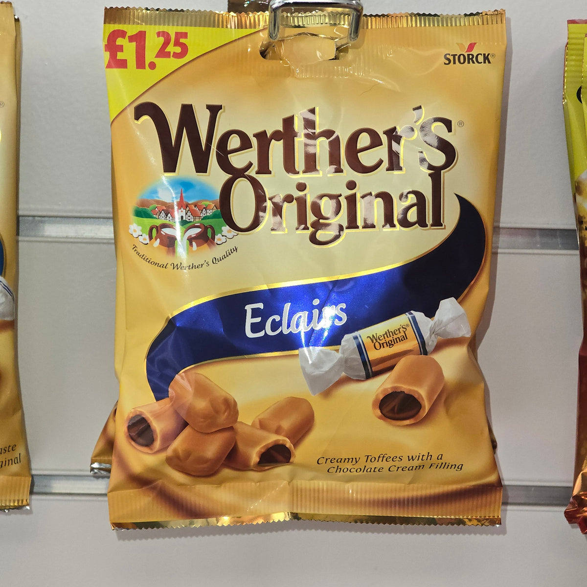 Werther's Original Eclairs – Smooth creamy toffees with a rich chocolate cream centre.