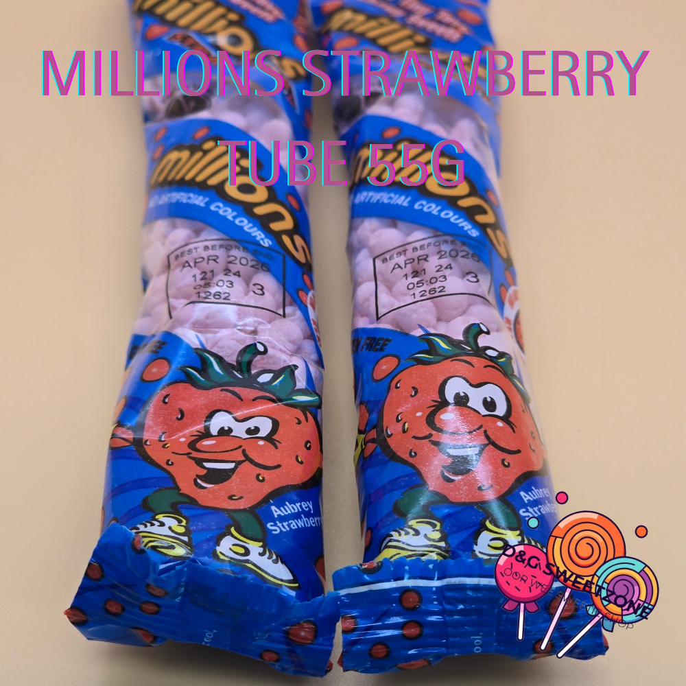 Millions Vimto Tube (55g) – Tiny, chewy sweets bursting with classic Vimto flavour.