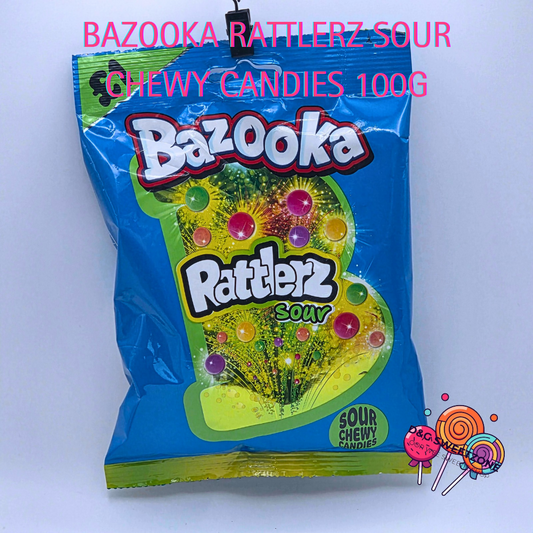 Bazooka Rattlerz Sour Chewy Candies 100g