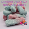 Kingsway Large Fizzy Bubblegum Bottles – Sour bubblegum-flavoured jelly sweets shaped like fizzy drink bottles.